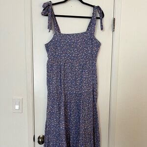 Madewell blue floral maxi dress